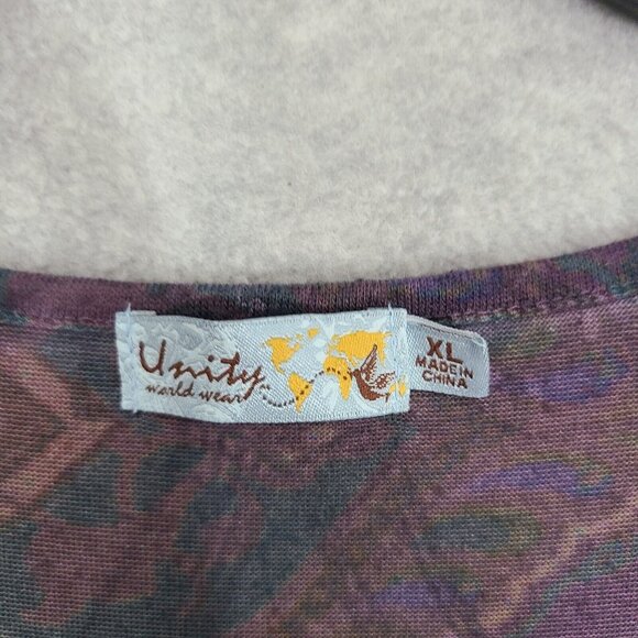 Unity World Wear Women's Shirt Long Sleeve Purple XL - Picture 2 of 7